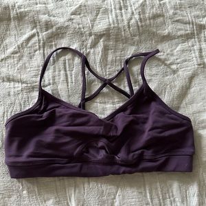 Alo Goddess Bra, Dark Purple/Plum in Small